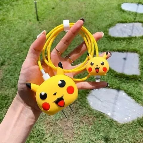Midos Silicone Press Stud Headphone Case For iPhone (Pika-chu) - Image 5