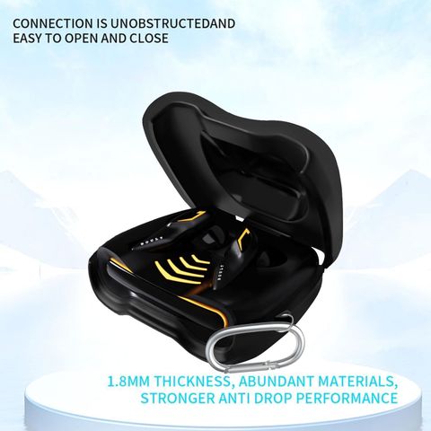 Toriko Silicone Press and Release Earbuds Case For GOBOULT UFO, GOBOULT Mustang Torq, GOBOULT Astra (Black) - Image 7