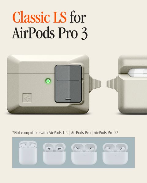 Spigen Press and Release Case for AirPods Pro 3 (Beige) - Image 3