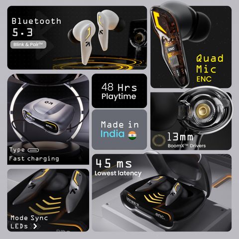 GOBOULT Astra True Wireless Earbuds with Quad Mic ENC, 48Hrs Battery - Image 6