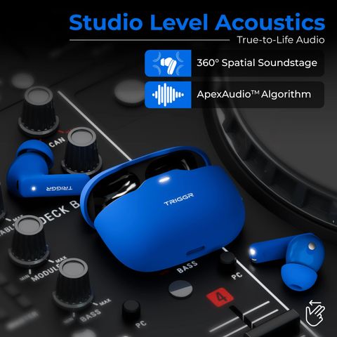 TRIGGR Apex S2 2025 True Wireless Earbuds (Denim Noir) - Image 7