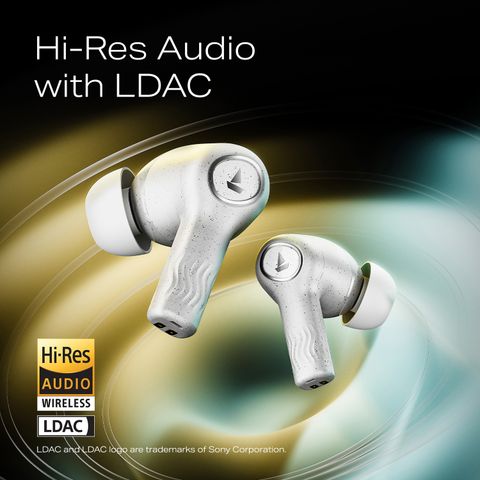 boAt Nirvana Ion ANC Pro w/ Hi-Res Audio with LDAC, ANC, 120H Battery, Multi-Connect Bluetooth Headset (Quartz White, True Wireless) - Image 8