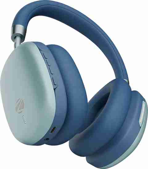 ZEBRONICS Zeb-Silencio 200T, 48dB Hybrid ANC, Upto 100H Backup, App Support, Touch Control Bluetooth Headset (Blue, On the Ear) - Image 3