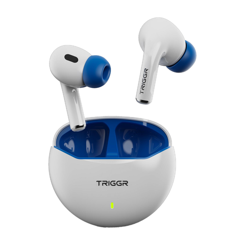 TRIGGR Rizz with 40H Playback, Spherical Design, 13mm Drivers, Rich Bass, Fast Charging Bluetooth Headset (Arctic Snow, True Wireless) - Image 5
