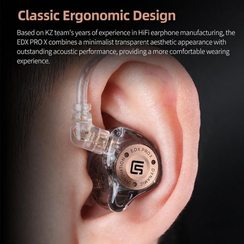 CASON KZ EDX Pro X IEM Wired Earphones (Grey) - Image 5