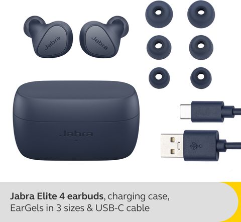 JABRA Elite 4 with Active Noise Cancellation, Multipoint, 4-mic