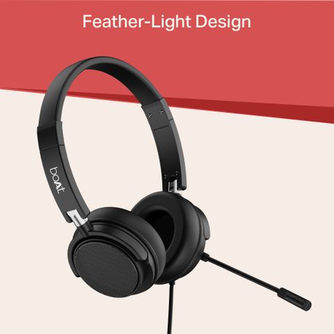 boAt BassHeads 900 C Pro USB Type-C Wired Headphones, Unidirectional Retractable Mic Wired Headset (Black, On the Ear) - Image 7