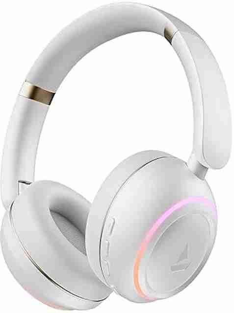 boAt Rockerz 480 w/ Beast Mode, RGB LEDs(6 Light Modes), 60HRS Playback & ENx Tech Bluetooth Headset (White Sabre, On the Ear) - Image 5