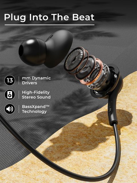 TRIGGR Drip Type-C Wired Earphones with 13mm Driver, In-line Controls, Rich Bass, Mic Wired Headset (Majestic Black, In the Ear) - Image 5