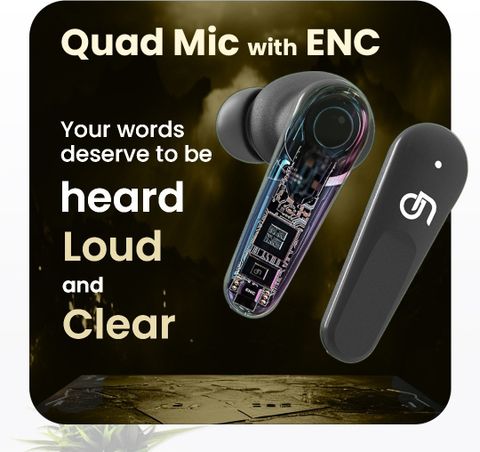 ONYZE ON901-ARMOR Gaming Earbuds,50HPlaytime,Made in INDIA,QuadMic-ENC,Fast Pair,BT5.3 Bluetooth Headset (Black, True Wireless) - Image 4