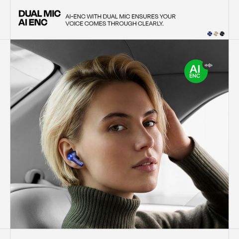 Number Navo Buds X5 Dual Pairing Earbuds, 70H Battery, AI ENC, 40ms Low Latency, v6.0 Bluetooth Headset (Ink Blue, True Wireless) - Image 8