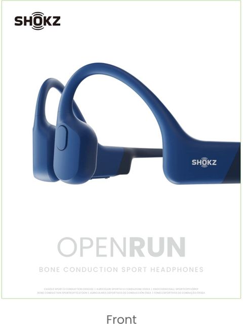 Shokz OpenRun Open-Ear Sweat Resistant Bone Conduction Sports