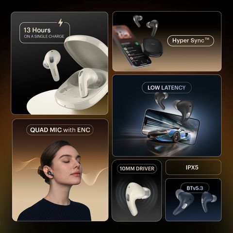 Noise Buds E1 V2.0 TWS Earbuds, 35H Battery, Quad Mic ENC, Bluetooth - Image 4