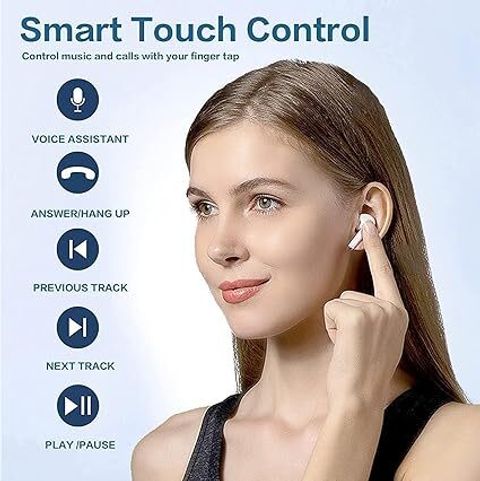 The root BLUETOOTH EARDOPS GEN 2PRO Bluetooth Headset (White, In the Ear) - Image 5