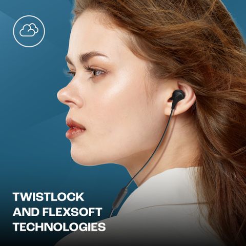 JBL Endurance Run 2 with Fliphook & TwistLock Technology, Pure Bass, IPX5 Sweatproof Wired Headset (Black, In the Ear) - Image 8