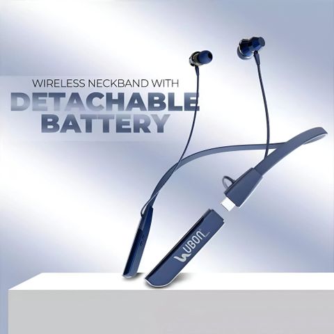 LIFEBIRD CL-35 DLX Wireless Neckband Bluetooth Headset (Blue) - Image 5
