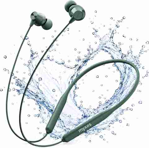 myxes M60 Bluetooth Neckband, 50H Playtime, Green - Image 5