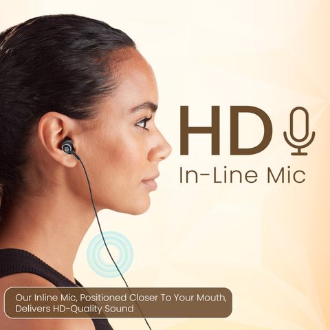 Portronics Conch Sigma C in Ear Type C Wired Earphones,in Line HD Mic,14.2mm Driver Wired Headset (Black, In the Ear) - Image 3