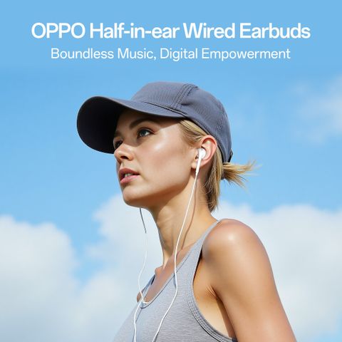 OPPO Type-C Half-in-Ear Wired Earbuds(MH136), 14.2mm Dynamic Coil Wired Headset (White, In the Ear) - Image 6