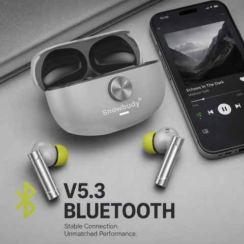 snowbudy Coach Buds TWS Earbuds Grey - Image 5