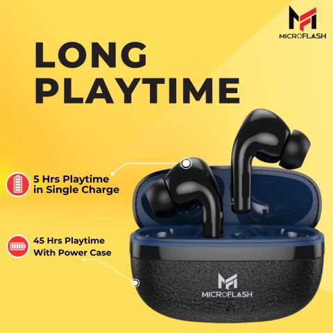 Microflash L95 True Wireless Bluetooth Headset (Blue) - Image 6