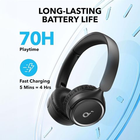 Soundcore H30i Foldable Bluetooth Headset (Black) - Image 7