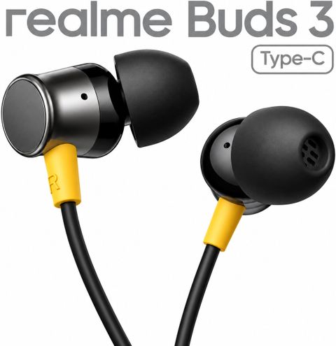 Realme Buds 3 Wired Earphone with Type-C (Black) - Image 8