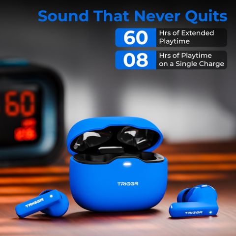 TRIGGR Apex S2 2025 True Wireless Earbuds (Denim Noir) - Image 8