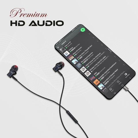 MAK POWER Type-C Wired Earphone with Mic (Black) - Image 8