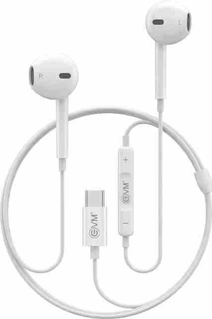 EVM Type-C Earphones [New Launch] Hi-Res Audio, Mic | Noise Isolation | Android iOS Wired Headset (White, In the Ear) - Image 4