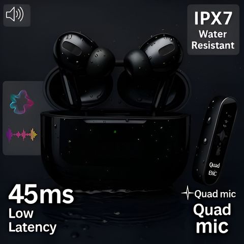 TECHIO à¤à¥à¤à¤¿à¤¯à¥ Earbuds हà¥à¤¡à¤¸à¥à¤ (à¤à¤¾à¤²à¤¾) - Image 4