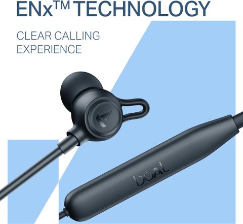 boAt Rockerz 200, 60H Battery, Signature Sound, ENX Tech, Dual Pairing Bluetooth Headset (Blue, In the Ear) - Image 7
