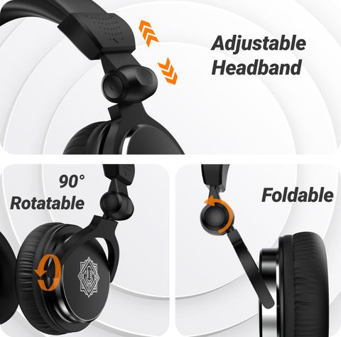 Digimore D-190 Professional Studio/DJ Headphones, Black - Image 7