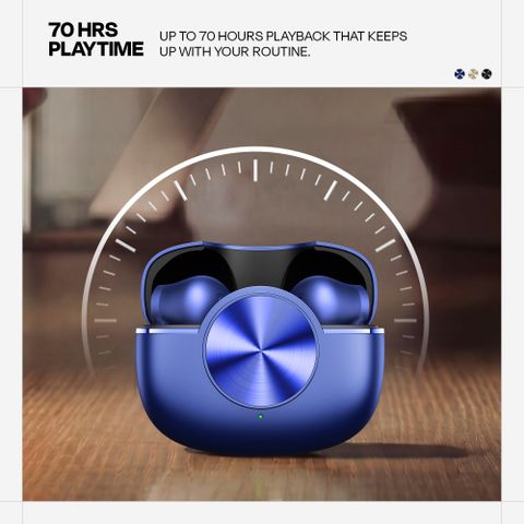 Number Navo Buds X5 Dual Pairing Earbuds, 70H Battery, AI ENC, 40ms Low Latency, v6.0 Bluetooth Headset (Ink Blue, True Wireless) - Image 7