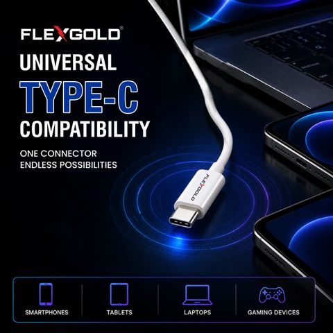 Flex Gold Type C Earphones with Mic, Stereo Sound Wired Earbuds for Mobile Wired Headset (White, In the Ear) - Image 6