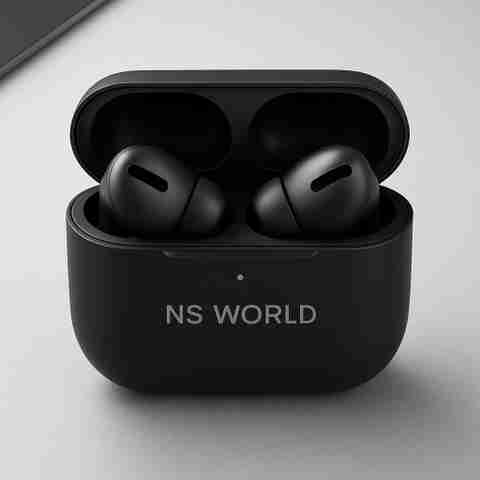 NS WORLD E3 Airbuds Tws |Max Power| HD Sound | BT Earbuds |Mic & Touch Controls Headphone Bluetooth Headset (Black, True Wireless) - Image 2
