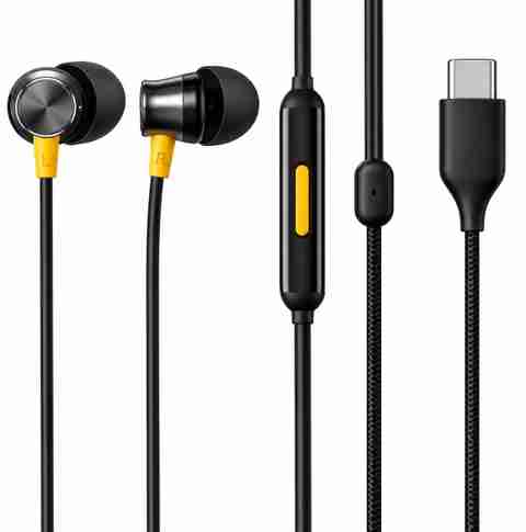 Realme Buds 3 Wired Earphone with Type-C (Black) - Image 3