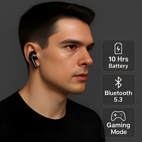 BULLSTORM M19 TWS Earbuds with ENC Calling Low Latency Gaming Mode Deep Bass Bluetooth 5.3 Bluetooth Headset (Black, In the Ear) - Image 4