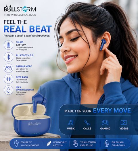 BULLSTORM BS Ultrapood Bluetooth Headset (Magicstick Blue, True - Image 5
