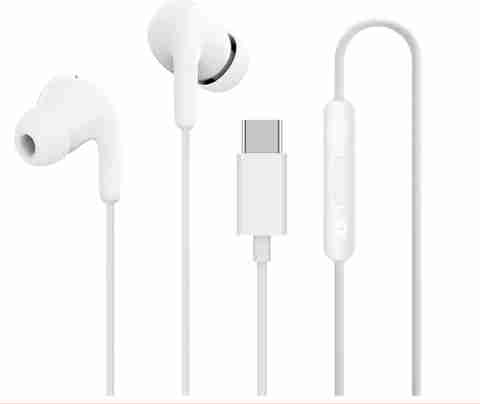 qoviq original Type-C In-Ear Wired Earphones With Powerful 12.4mm Drivers & Clear Calling Wired Headset (White, In the Ear) - Image 3
