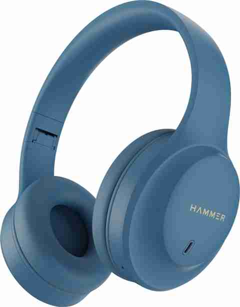 Hammer Vibe ENC Bluetooth Headphone, 40mm Driver, Dual Pairing, 50hrs Playtime Bluetooth & Wired Headset (Blue, On the Ear) - Image 5