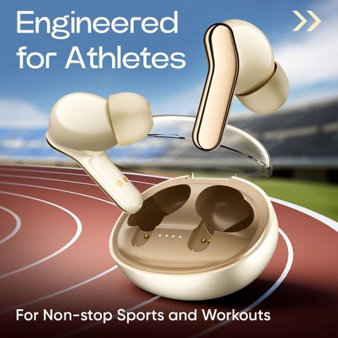 Mivi Duopods I6 TWS Earbuds, Beige - Image 7