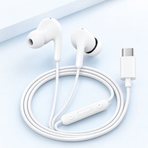 qoviq original Type-C Wired Earphones With Noise Isolation And Comfortable Design Wired Headset (White, In the Ear) - Image 7