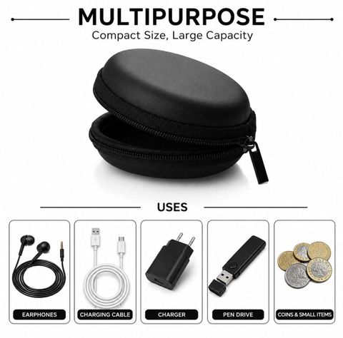 FLEXXGO Type-C Wired Earphone with Mic & Case Pouch | Stereo Sound | White Wired Headset (White, In the Ear) - Image 6