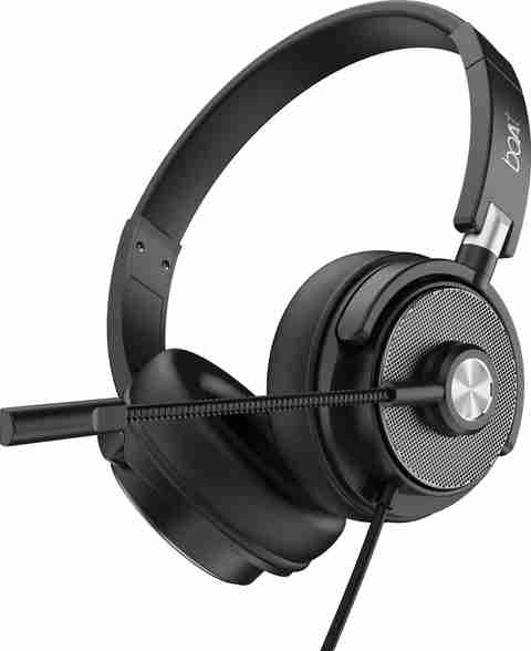 boAt BassHeads 900 C Pro USB Type-C Wired Headphones, Unidirectional Retractable Mic Wired Headset (Black, On the Ear) - Image 3