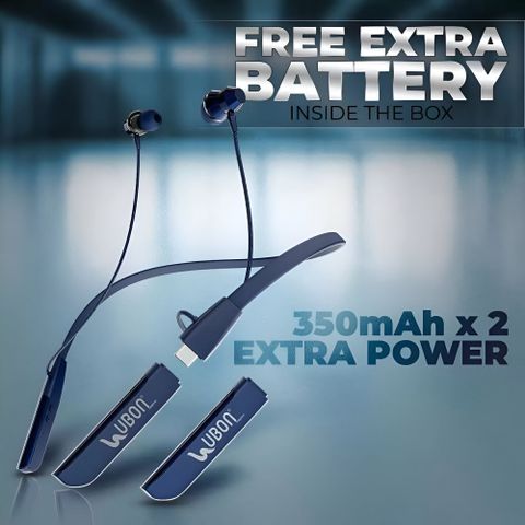 LIFEBIRD CL-35 DLX Wireless Neckband Bluetooth Headset (Blue) - Image 3
