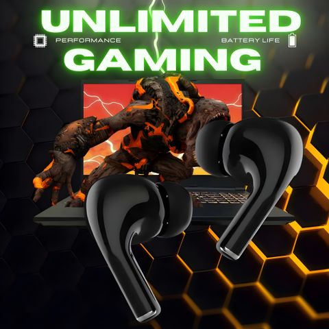 house of common Lag-Free Audio True Wireless Gaming Earbuds (Black) - Image 4
