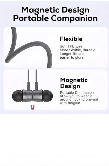 RSTEQ C Type Magnetic Bud Wired Earphone With HD SoundB01 Wired Gaming Headset (Grey, In the Ear) - Image 4