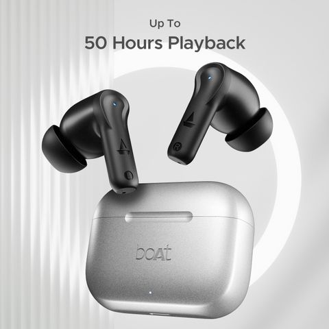 boAt Airdopes 161 TWS Earbuds, 50H Battery, Ash Grey - Image 8