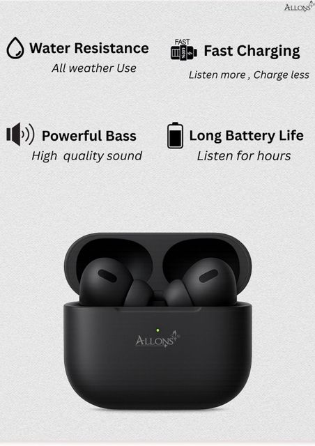 allons O34 TWS Earbuds with MagSafe Charging Case, Black - Image 3